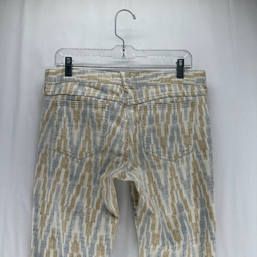 Free People Jeans Womens 30 Ikat Print Skinny Ankle Stretch Cotton Blend Beige - Picture 5 of 11